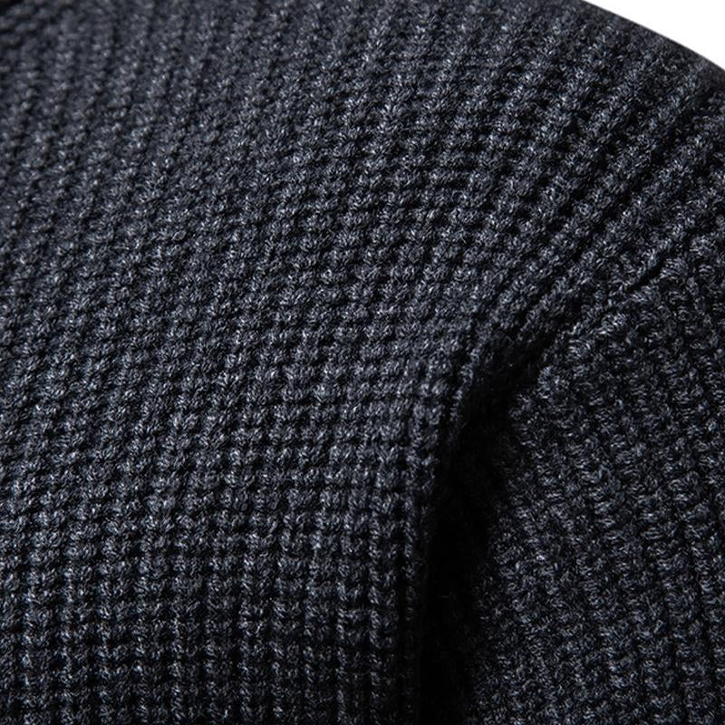 Mens Solid Color Crew Neck Knitted Pullover Sweater 26547754X
