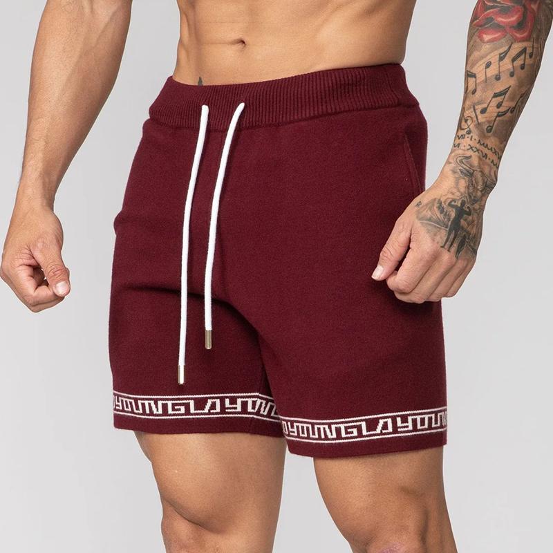 Mens Summer Casual Printed Elastic Waist Loose Sports Shorts 19455069M