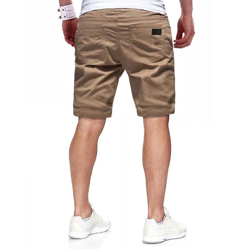 Mens Casual Summer Straight Elastic Waist Sports Shorts 76053287M