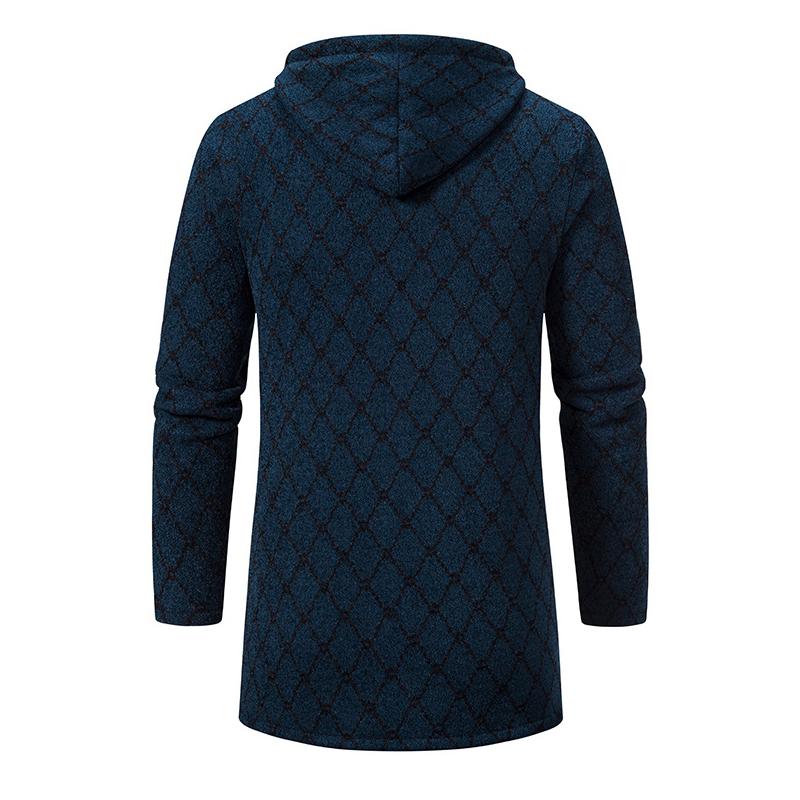 Mens Casual Hooded Knit Cardigan Zipper Coat 44306493X
