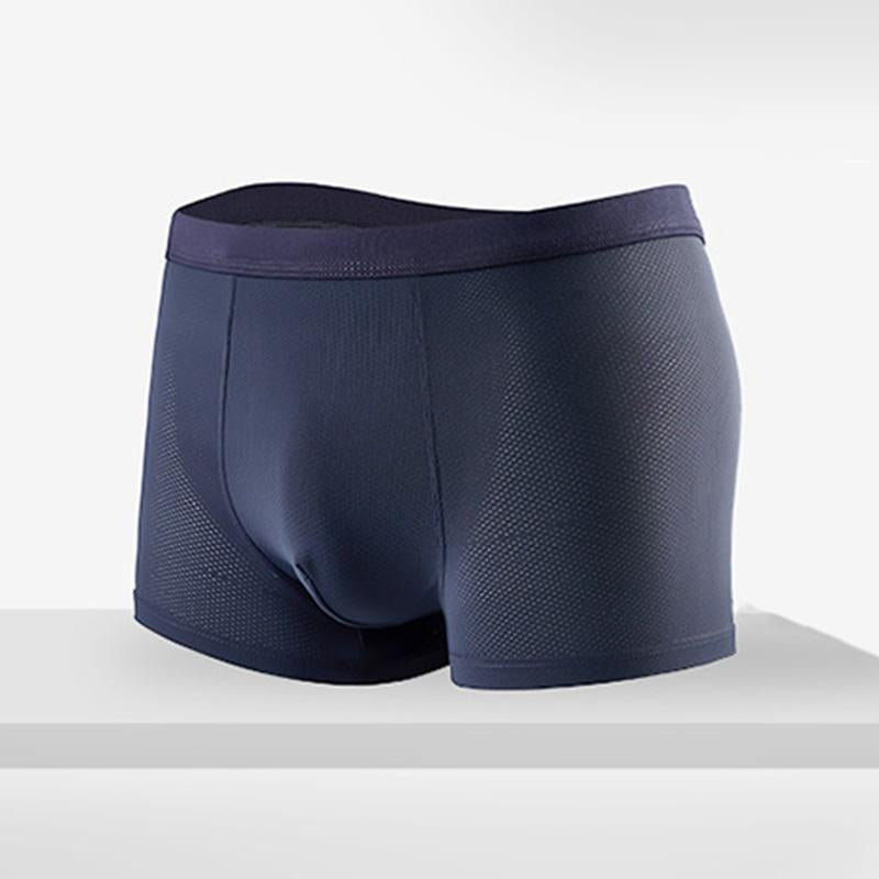 Mens Casual Mesh Ice Silk Breathable Seamless Boxer Briefs 3 Packs 59458467M