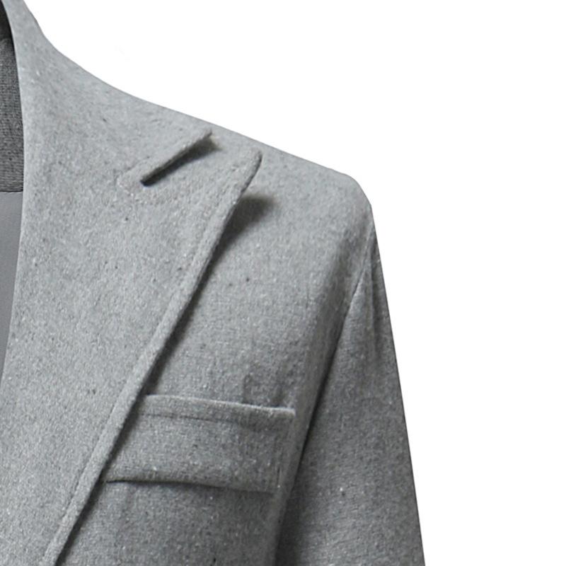 Mens Solid Color Mid-length Single-breasted Coat 68376808X