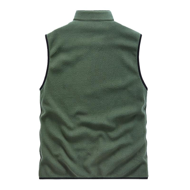 Mens Casual Stand Collar Thin Fleece Polar Fleece Warm Loose Vest 13778258M