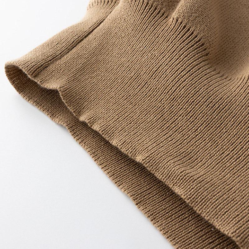 Mens Casual Colorblock Lapel Zipper Knitted Pullover Polo Sweater 69251354M