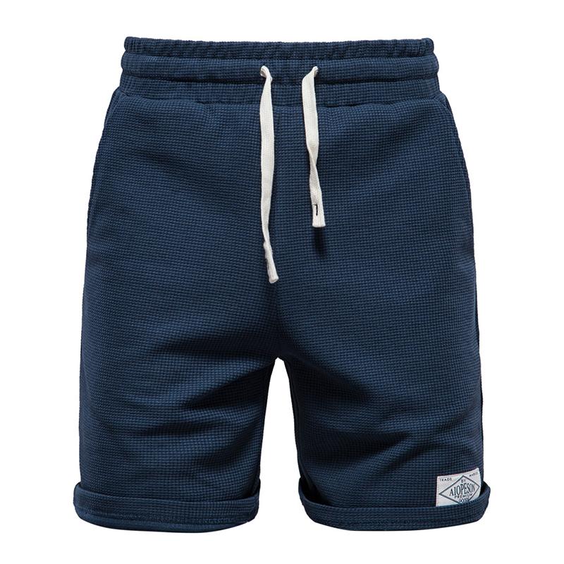 Mens Casual Solid Color Elastic Waist Drawstring Sport Shorts 58817635M
