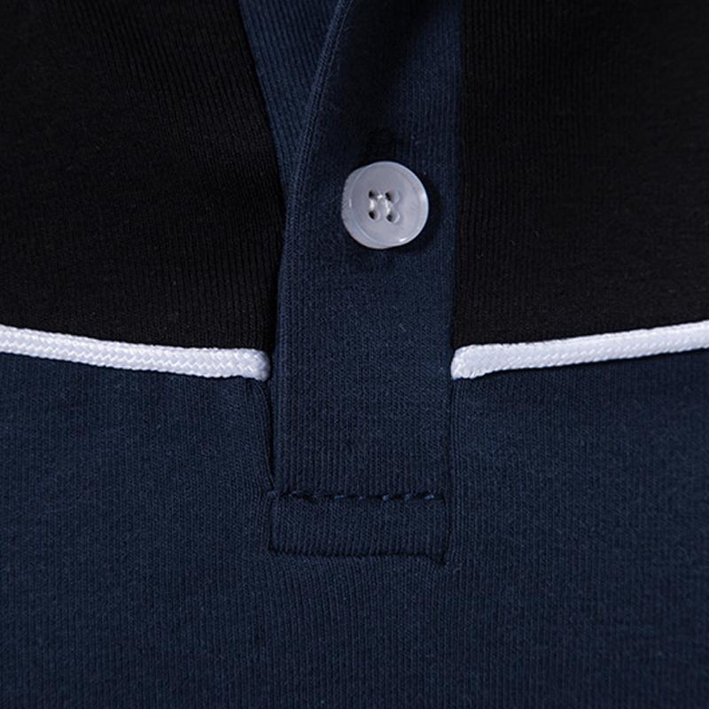 Mens Vintage Rose Embroidery Stitching Breathable Lapel Short Sleeve POLO Shirt 98245795Y
