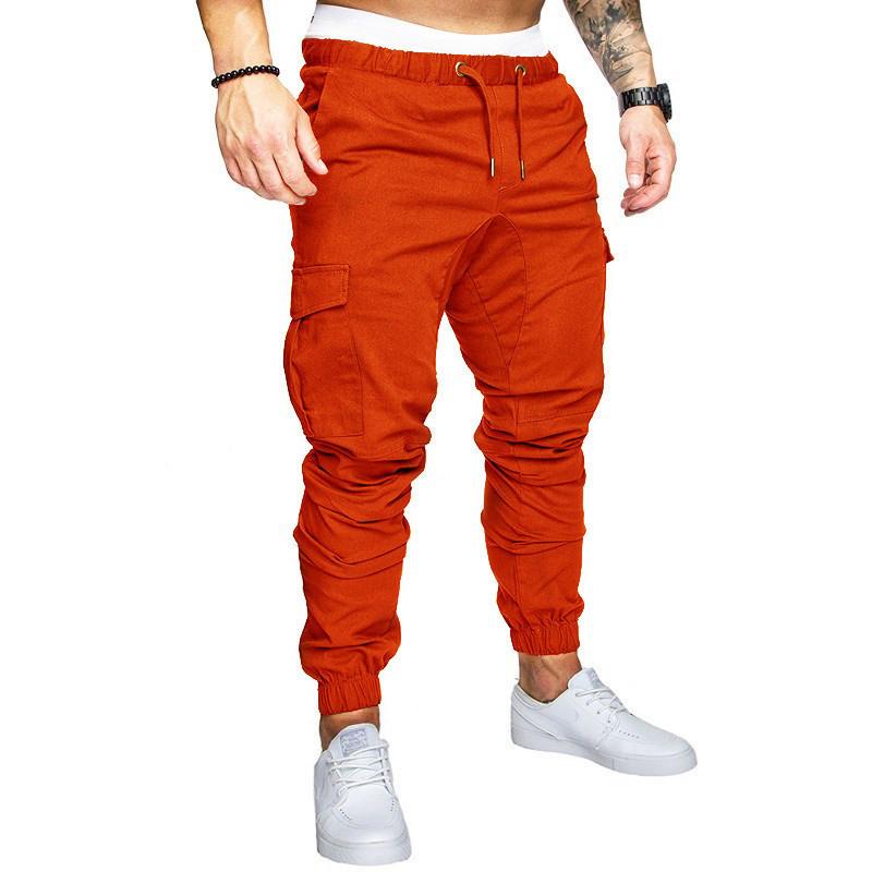 Mens Casual Multi Pocket Elastic Waist Sports Pants 12993660M