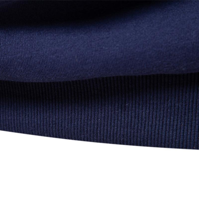 Mens Casual Color Contrasting Lapel Loose Long Sleeve Polo Shirt 72890642M