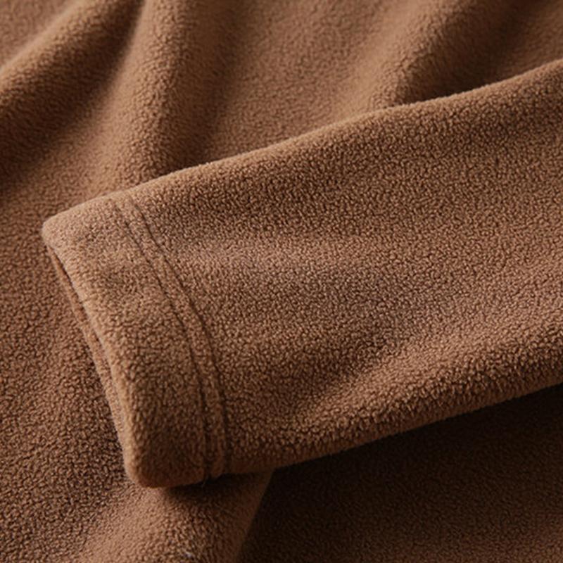 Mens Casual Solid Color Polar Fleece Loose Pullover Hoodie 50588366M