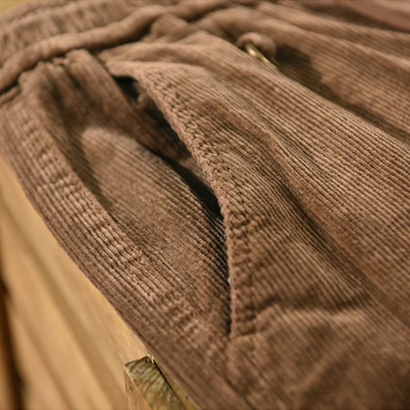 Mens Vintage Corduroy Loose Loose Elastic Waist Pants 88615359M