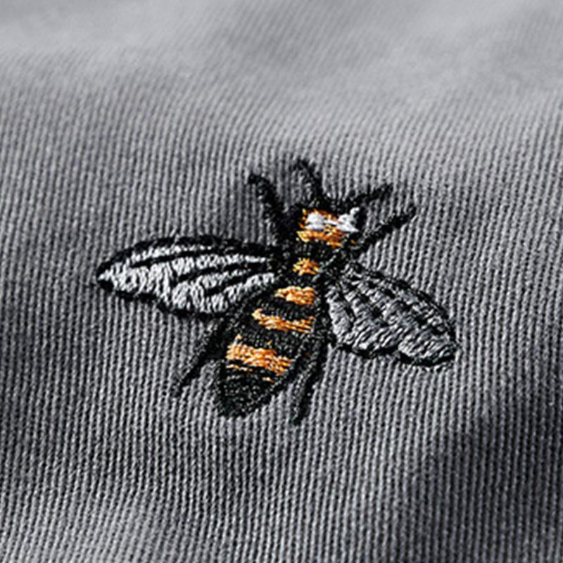 Mens Casual Cotton Bee Embroidered Cargo Shorts 55142002M
