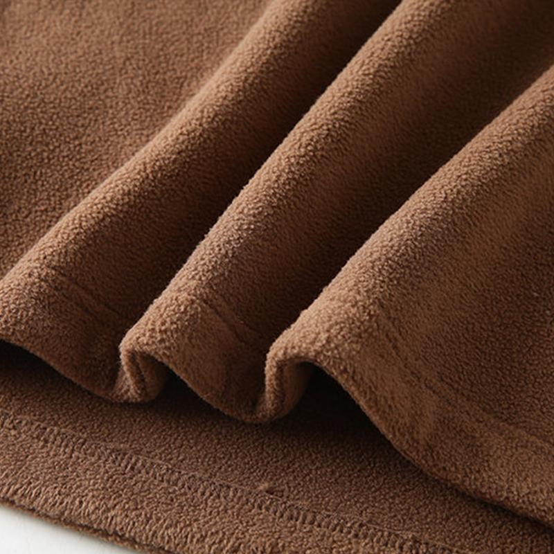 Mens Casual Solid Color Polar Fleece Loose Pullover Hoodie 50588366M