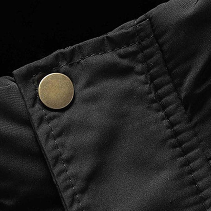 Mens Casual Outdoor Hooded Fleece Zipper Warm Workwear Coat 45840671M