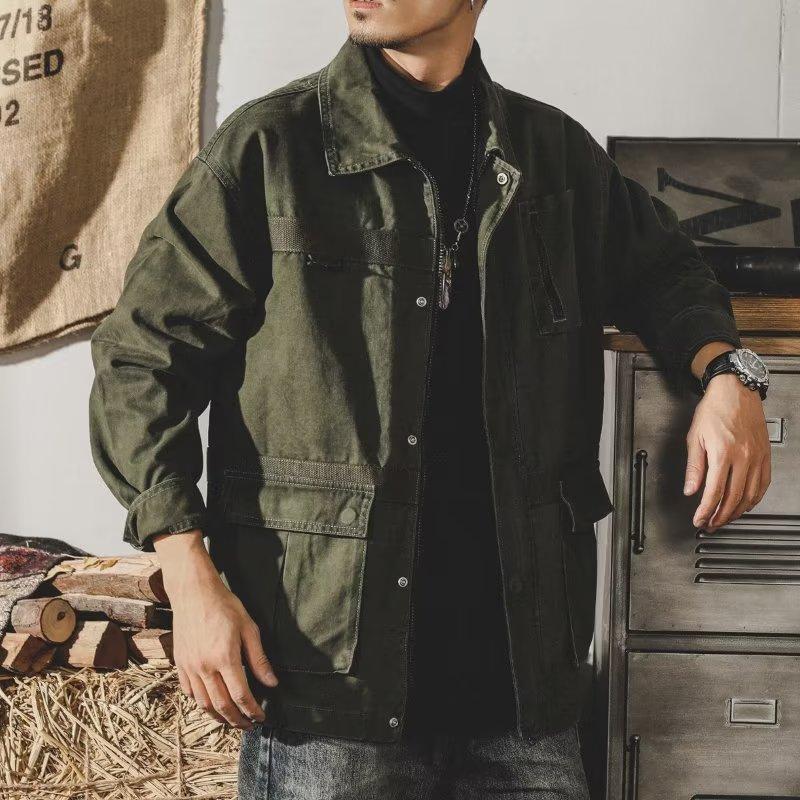 Mens Vintage Hunting Outdoor Lapel Work Jacket 91570946X