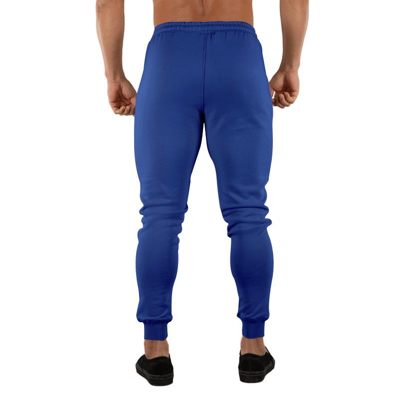 Mens Casual Solid Color Elastic Waist Sports Pants 44421140M