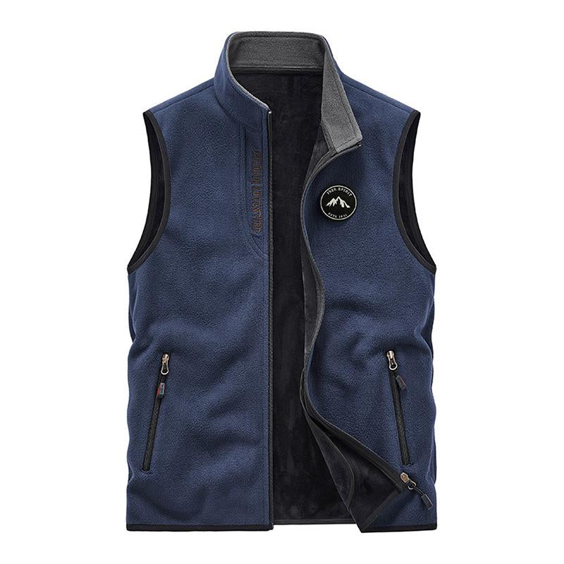 Mens Casual Stand Collar Thin Fleece Polar Fleece Warm Loose Vest 13778258M