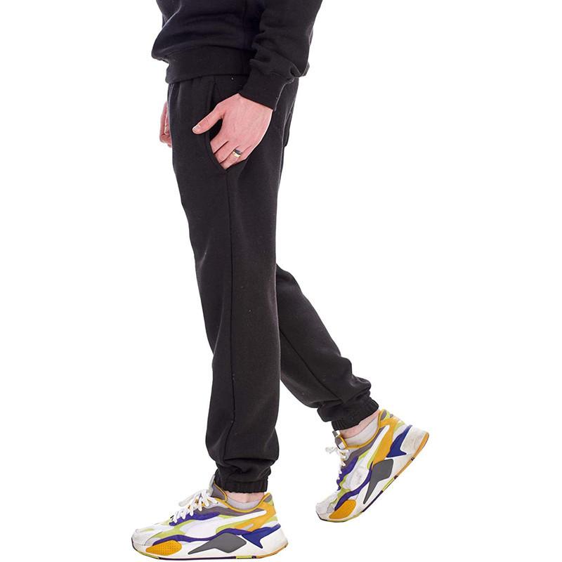 Mens Solid Color Plush Loose Elastic Waist Sports Casual Sweatpants 56549504Z