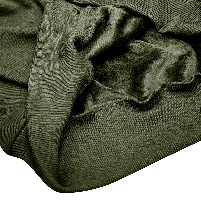 Mens Casual Outdoor Round Neck Fleece Warm Long-Sleeved Sweatshirt 55766743M