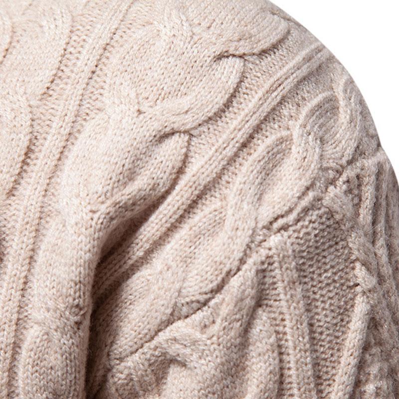 Mens Casual Round Neck Jacquard Knitted Pullover Sweater 80456179M