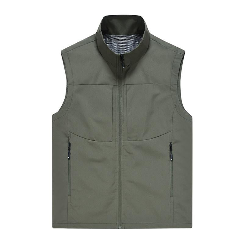 Mens Casual Stand Collar Thin Section Breathable Outdoor Vest 41399341M