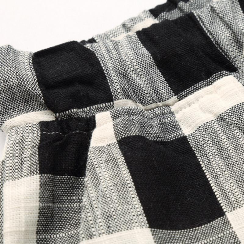 Mens Casual Cotton Linen Stripe Elastic Waist Straight Shorts 54118289M