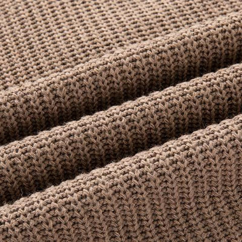 MenS Casual Solid Color Half-Zip Turtleneck Pullover Sweater  83984321Y