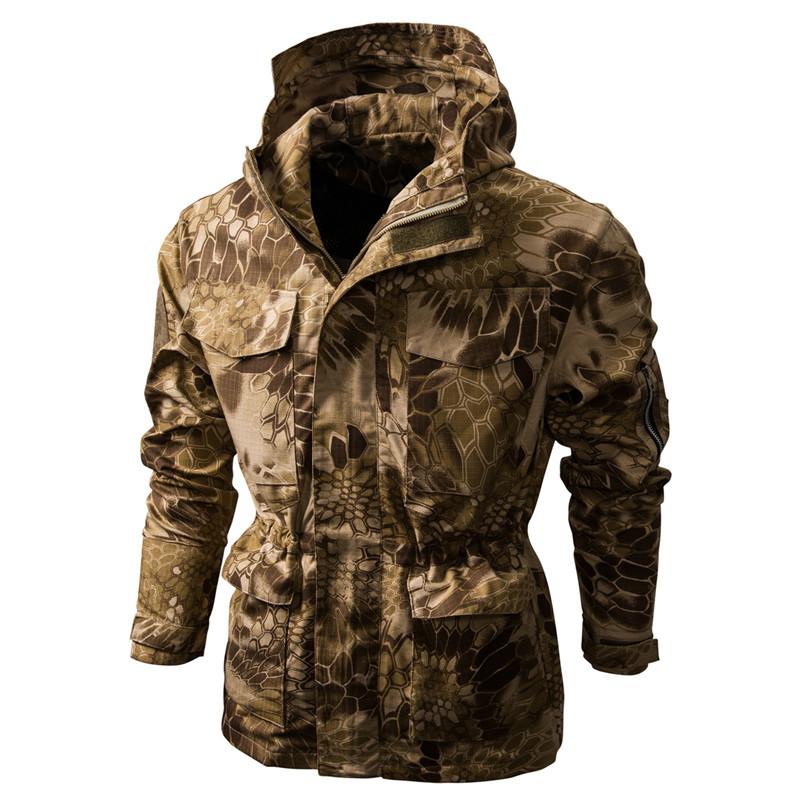 Mens Outdoor Waterproof Camouflage Hooded Jacket 46068899Y