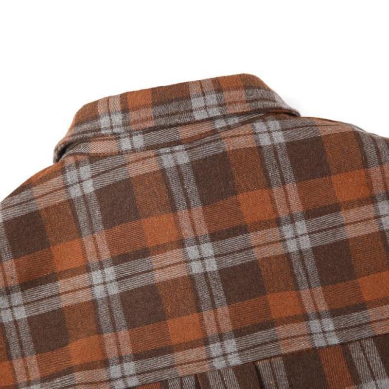 Mens Vintage Loose Check Long Sleeve Shirt 30256623Y