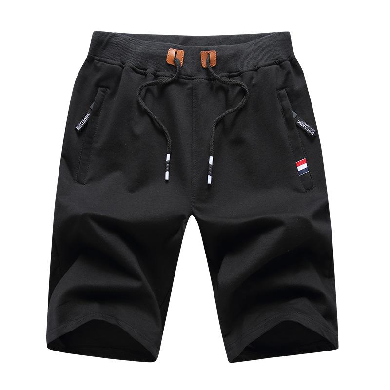 Mens Casual Solid Color Trendy Cotton Blend Sports Shorts 69119609X