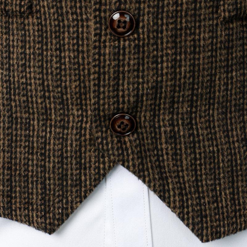 Mens Vintage V Neck Single Breasted Suit Vest 85710453Z