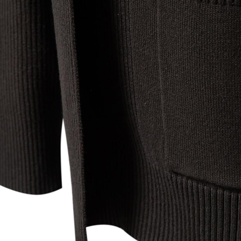 Mens Solid Color V-neck Knitted Cardigan Jacket 88508346X