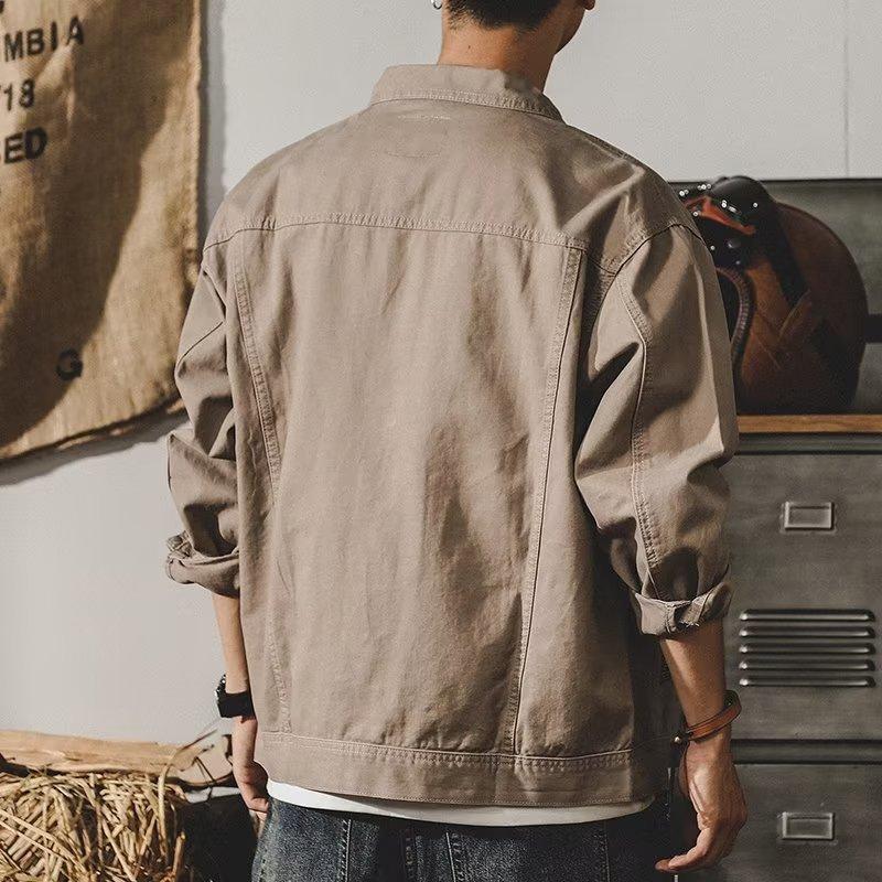 Mens Retro Casual Multi-Pocket Work Jacket 96965254X