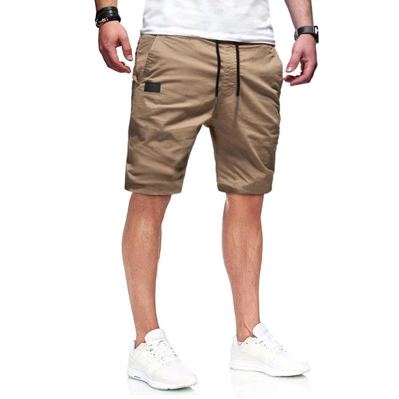 Mens Casual Summer Straight Elastic Waist Sports Shorts 76053287M