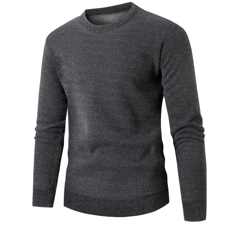 Mens Round Neck Casual Loose Inner Sweater 78409484X