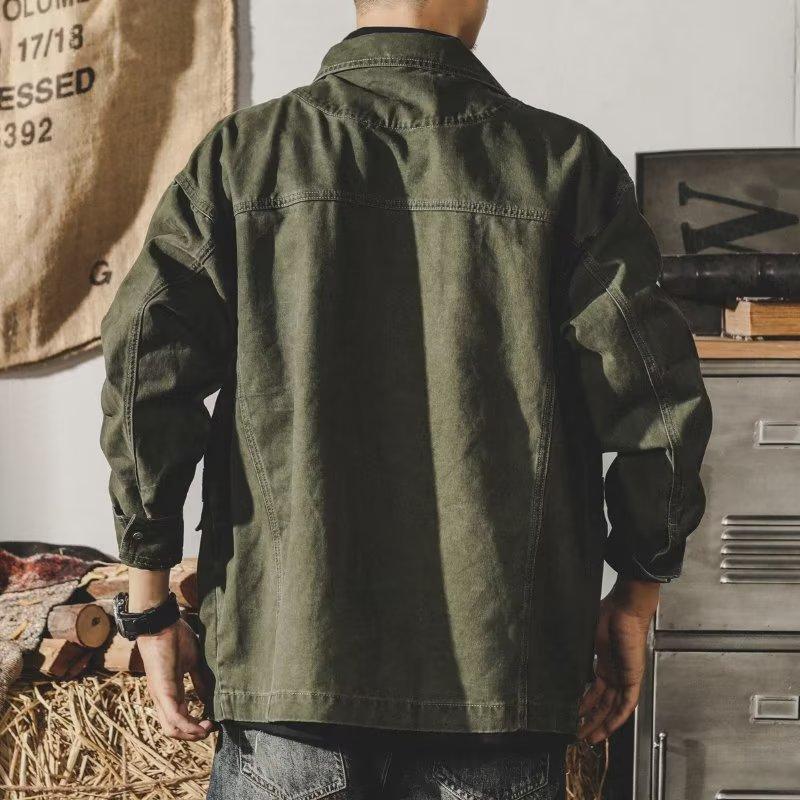 Mens Vintage Hunting Outdoor Lapel Work Jacket 91570946X