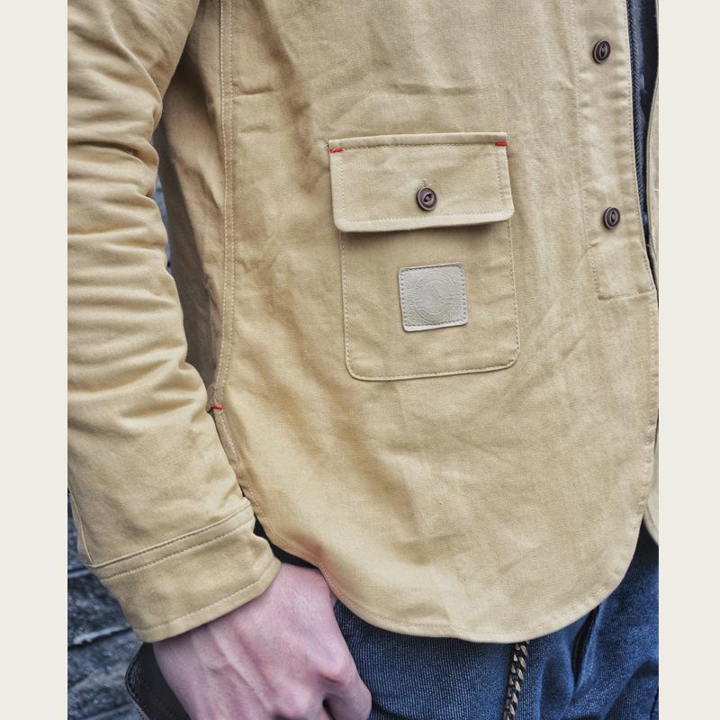 Mens Vintage Solid Breast Pocket Lapel Jacket 29241000Y