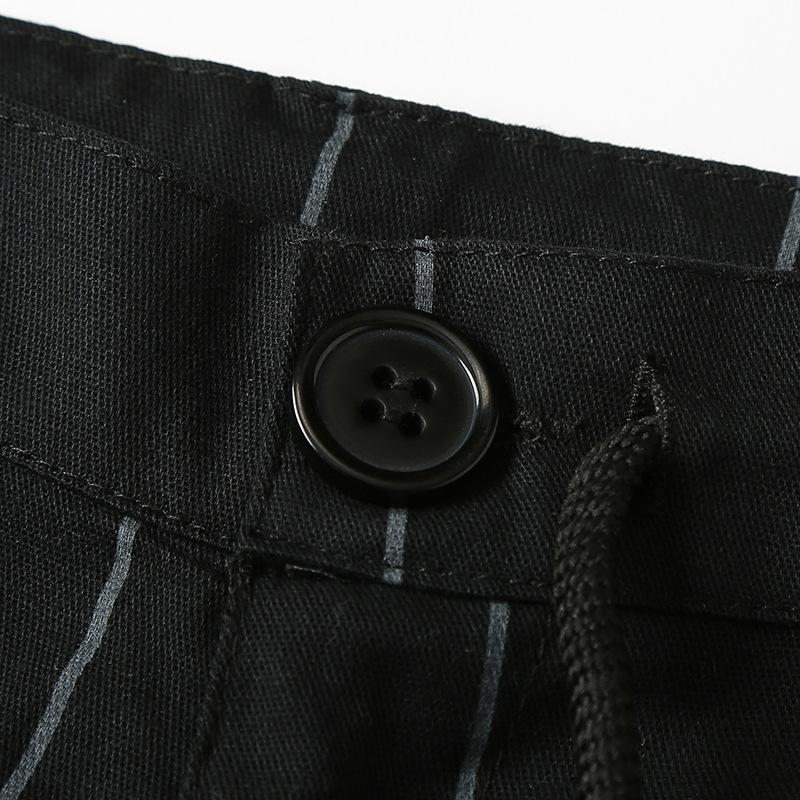 Mens Striped Straight Slim Suit Trousers 58718128Z