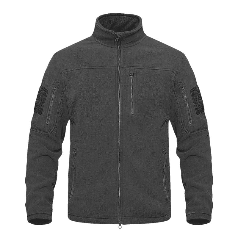 Mens Casual Outdoor Tactical Polar Fleece Stand Collar Warm Jacket 12773761M