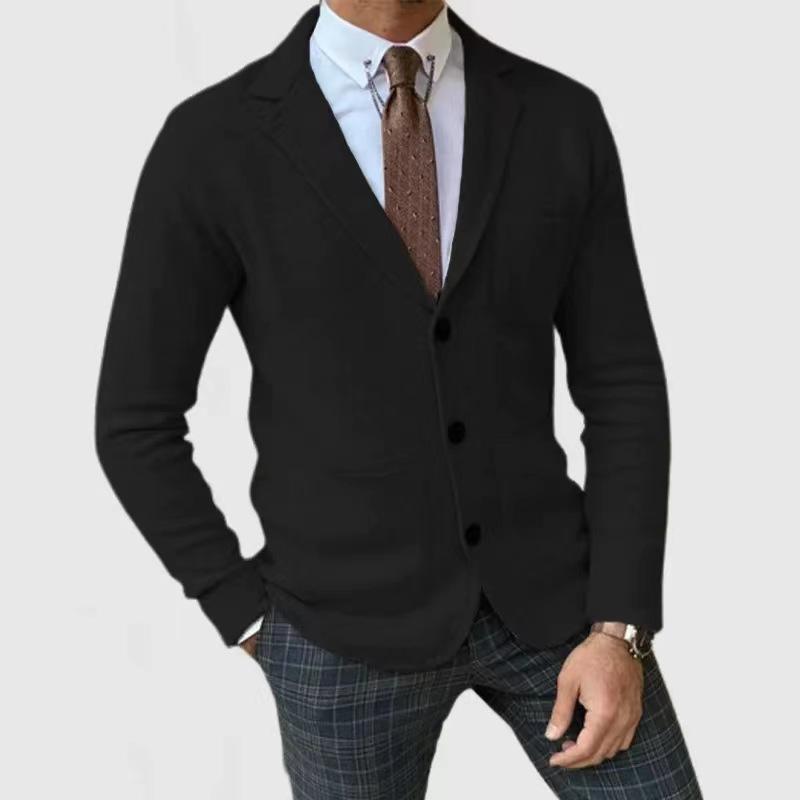 Mens Vintage Slim Lapel Single Breasted Patch Pocket Blazer 18177716M