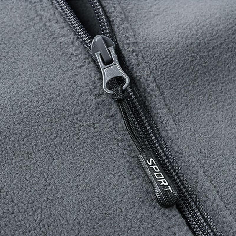 Mens Casual Outdoor Stand Collar Zipper Loose Fleece Vest 79705666M