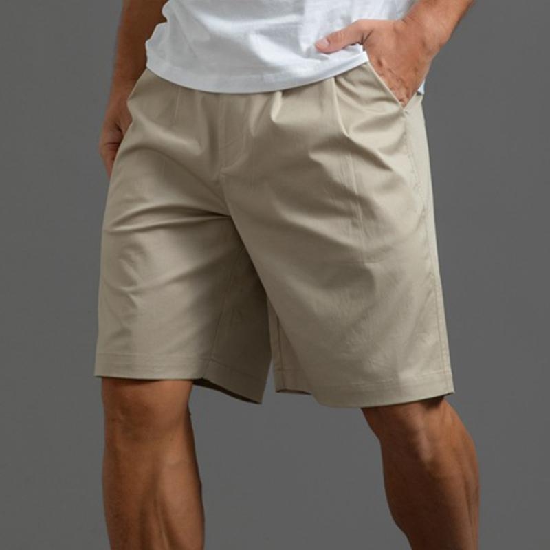 Mens Cotton Solid Straight Casual Shorts 63271469Z