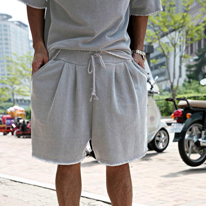Mens Fashion Loose Christian Quote Print Short Sleeve T-Shirt and Shorts Set 79492365Z
