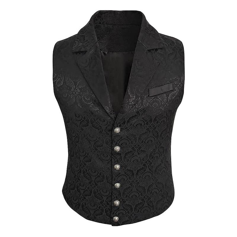 Mens Vintage Pattern Slim Single Breasted Suit Vest 05971093Z