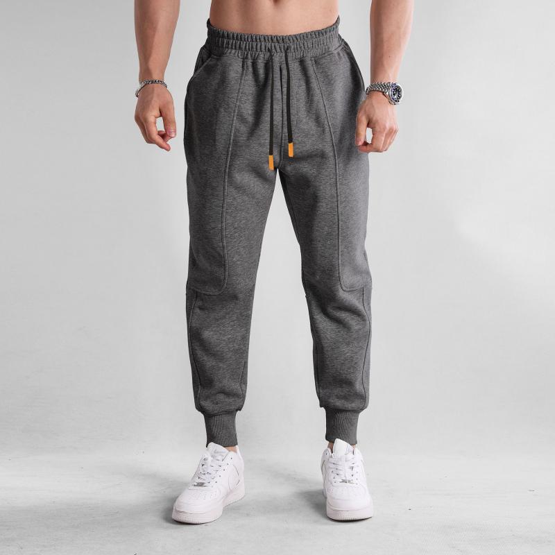 Mens Solid Color Loose Elastic Waist Sweatpants 85674025Z