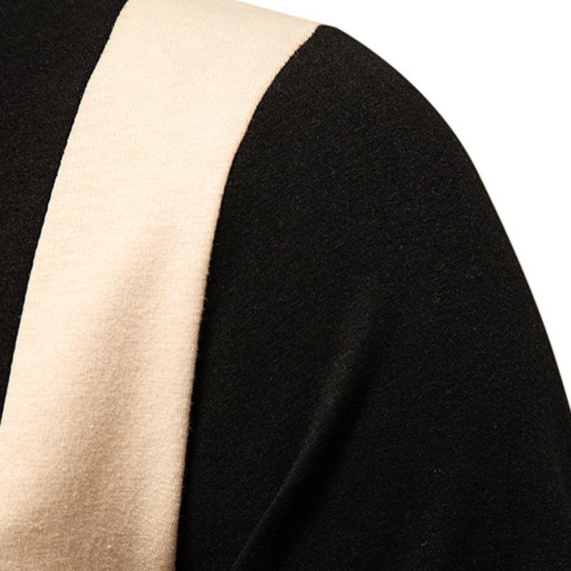 Mens Colorblock V Neck Long Sleeve T-shirt 75738203Z