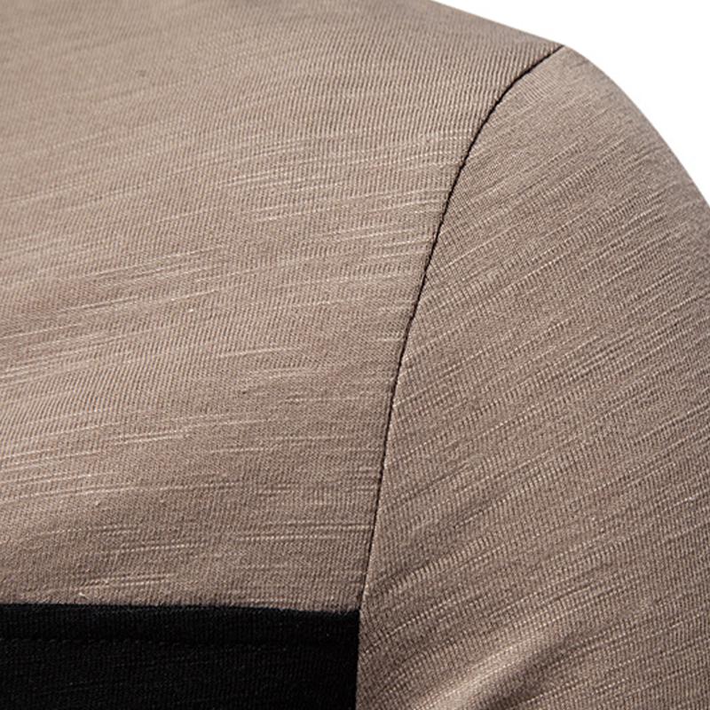 Mens Colorblock Henley Collar Long Sleeve T-shirt 85316297Z