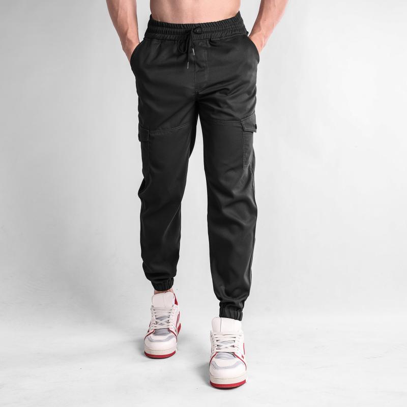 Mens Solid Color Loose Elastic Waist Sweatpants 82794656Z