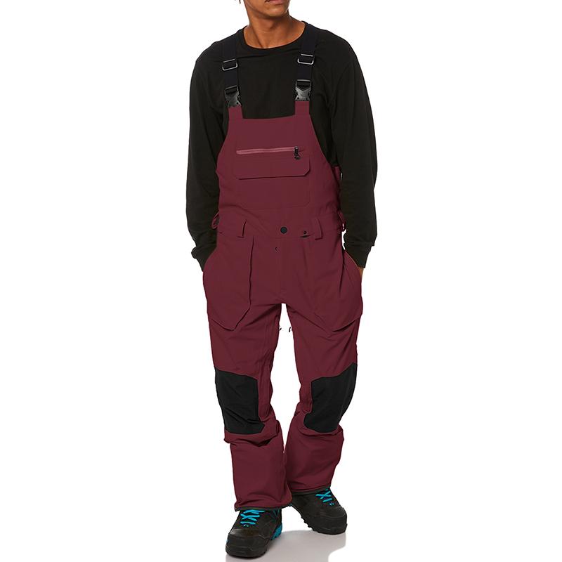 Mens Color Block Loose Multi-pocket Cargo Overall 89713016Z