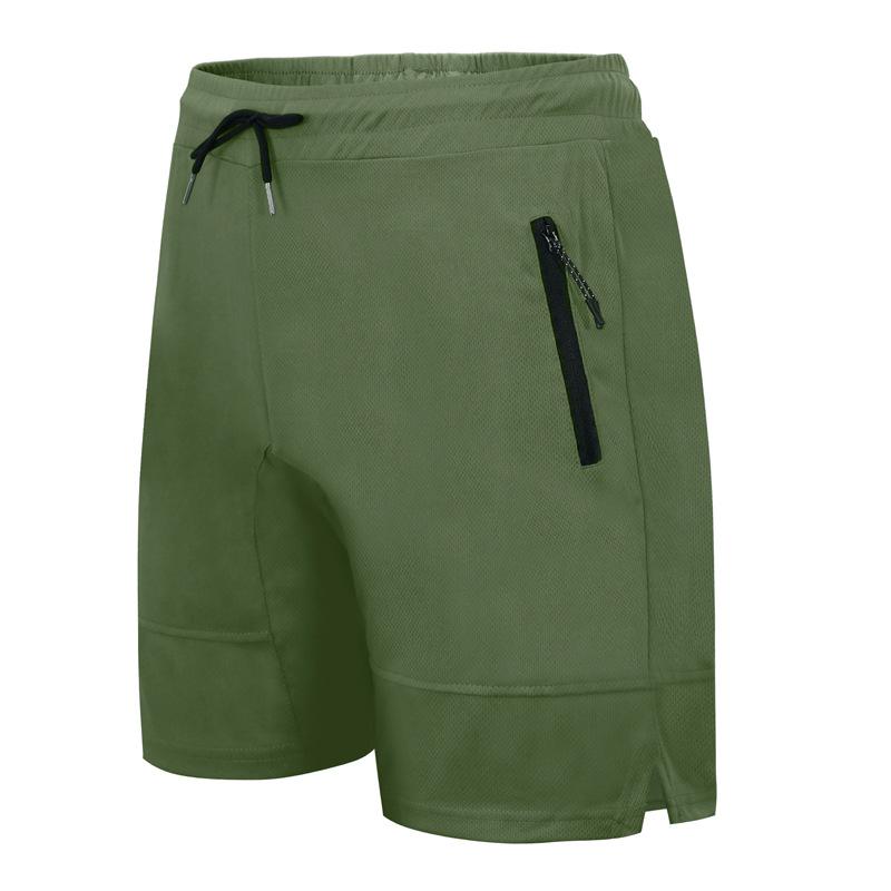 Mens Solid Quick Dry Breathable Elastic Waist Sports Fitness Shorts 32298249Z