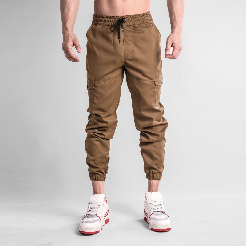 Mens Solid Color Loose Elastic Waist Sweatpants 82794656Z